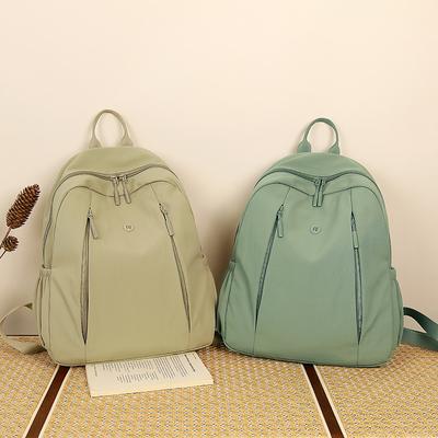 Sac à dos pour femmes Couleur unie Sac d'école étudiant
