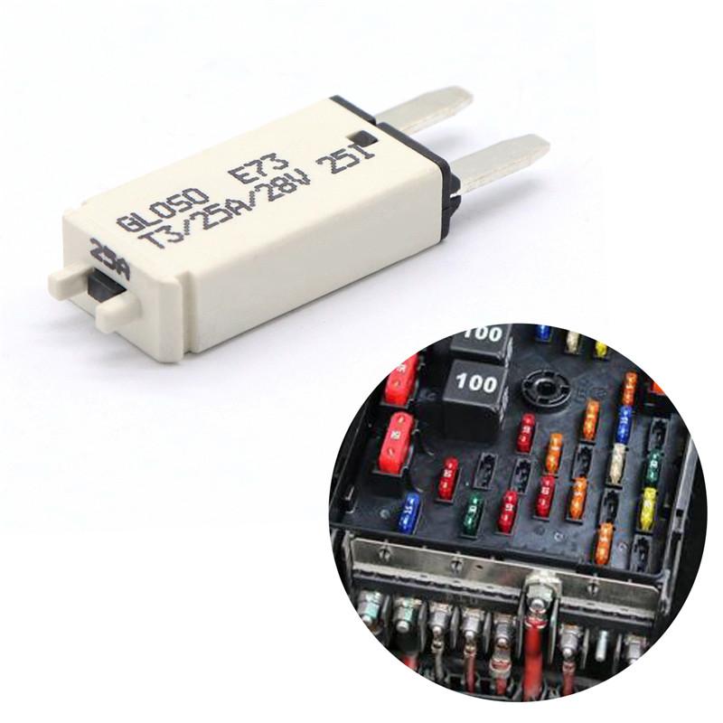Resettable Fuse Manually Resettable 25A Mini Fuses 12/24V Automotive Fuses Motorcycle Boat Micro Fuse Car Accessories