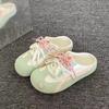 Flat-bottomed Bag Head and Half Slippers for Women To Wear New Summer One-pedal Heel-free Cool Slippers