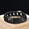 Stainless Steel Cuban Link Bracelet 20mm Vacuum Plated Hip Hop Mens Jewelry Geometric Chain Daily Wear