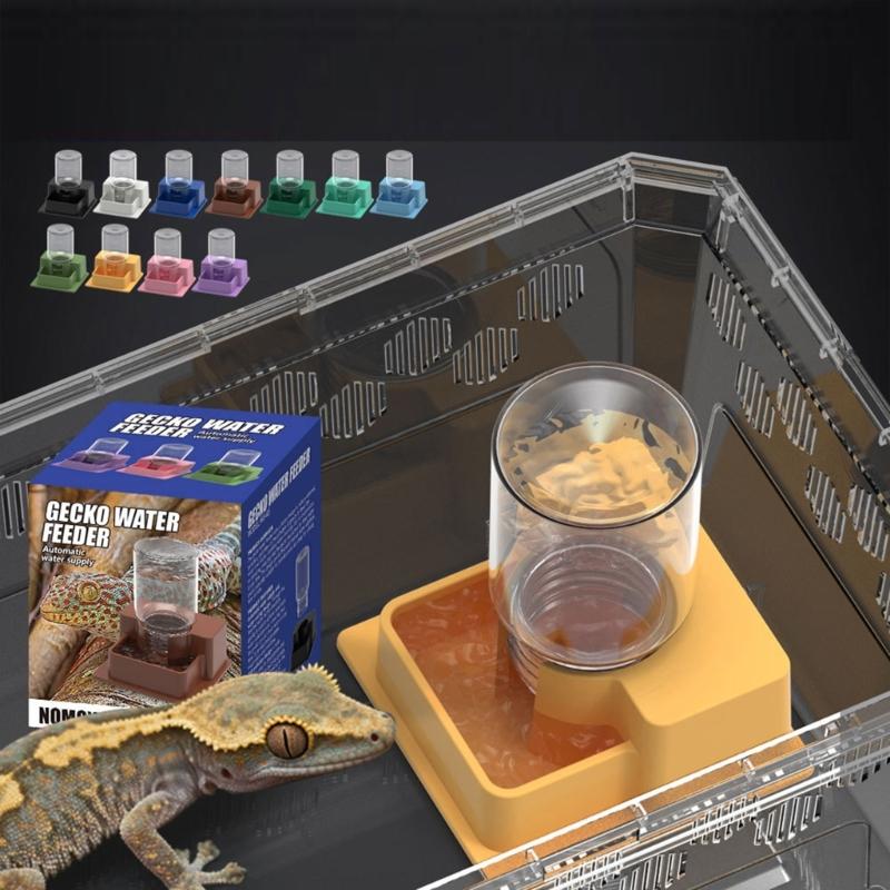 Multifunctional Transparent Reptiles Water Bowl Automatic Refill Function Reptiles Multi Level Design