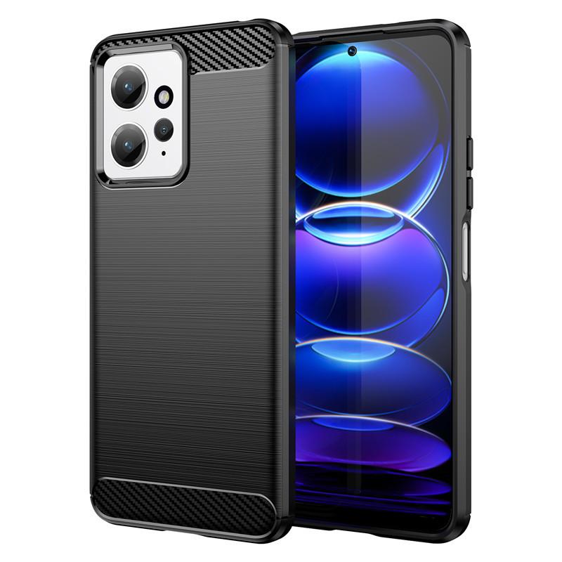 For Xiaomi Redmi Note 12 4G Case Redmi Note 12 Cover 6.67 Inch Carbon Fiber Shockproof Silicone Bumper For Redmi Note 12 Fundas