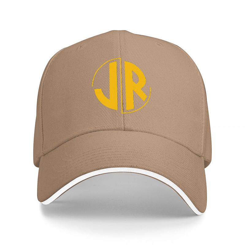 JR LOGO BLACK BASEBALL CAP WITH GOLD EMBROIDERY CLASSIC FIT FOR Unisex AND Women SPORTY STYLE DAILY WEAR OUTDOOR ACTIVITIES