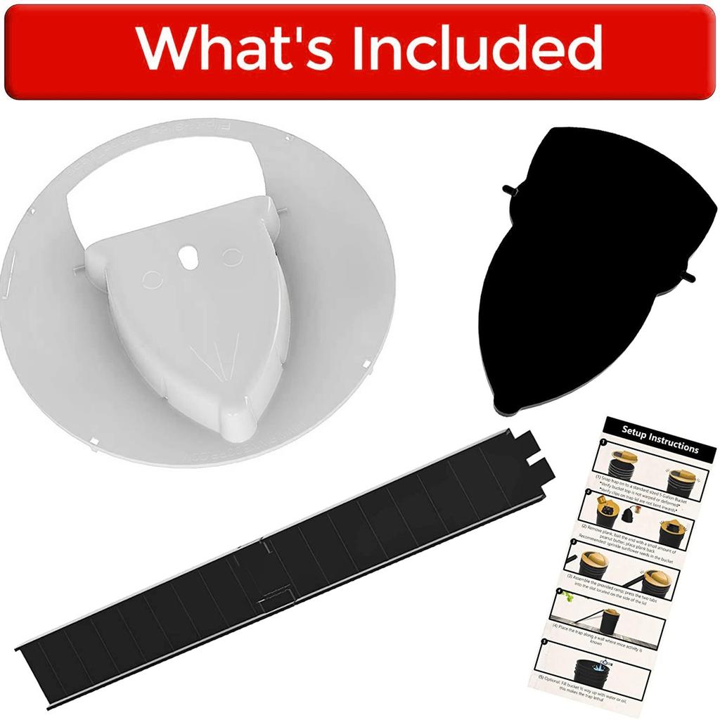 Reusable Plastic Smart Trap Flip N Slide Bucket Lid trap Humane Or Lethal Trap Door Style Multi Catch