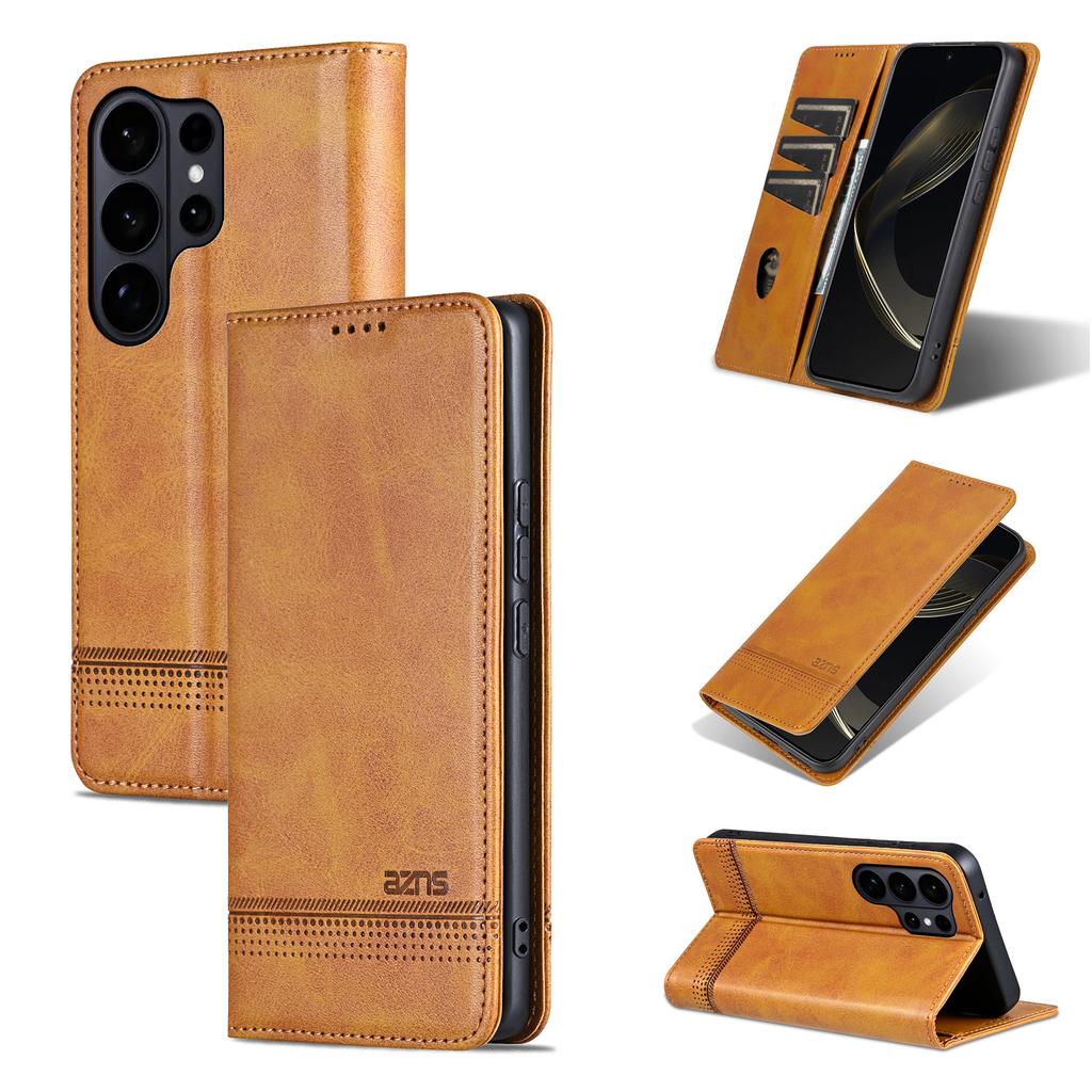 Magnetic Cow Pattern Cards Solt Leather Wallet Phone Case For Samsung S26 Ultra S25 Plus S24 S23 A06 A17 A07 Bag Flip Book Cover