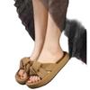 Khaki platform sandals women wear one word with skirt beach cool slippers summer new