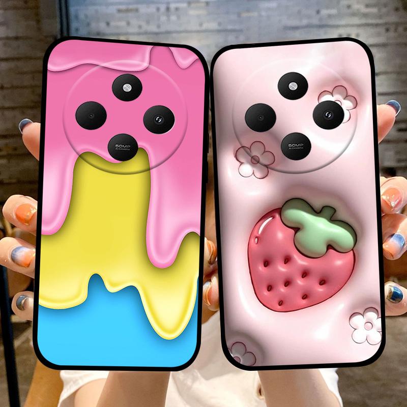 Für Redmi 14C 4G Weiche Hülle 14R Stilvolle Cartoon-Bemalte TPU-Silikon-Handyhülle Für Xiaomi Poco C75 4G 5G Stoßfeste Coque Hüllen