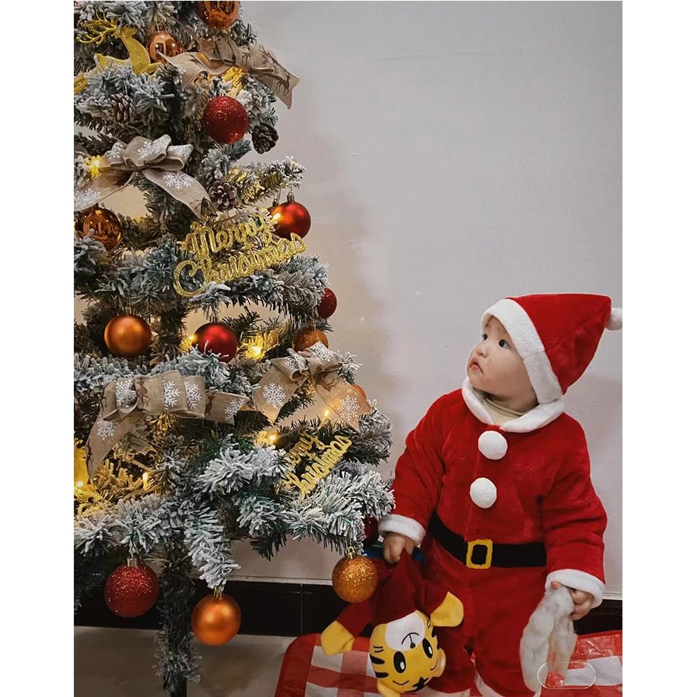 Santa Claus for Santa Christmas Boys and Size Baby Santa Costume [Limspace] Kids, Cosplay, Costume, Girls, Coat, Pants, Hat, 4-Piece Set, 80~130,
