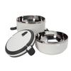 2 Compartment Stainless Steel Lunch Box Vacuum Seal Food Storage Container Dishwasher Safe Portable Lunch Carrier Unisex Ideal