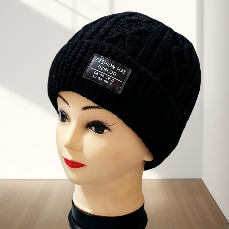 

New Winter Hats for Men and Women Plus Velvet and Thickened Woolen Hats Cold Proof and Warm Fashionable Ear Protection Knitted Hats