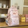 Schoolbag High-value campus student schoolbag Korean version floral student schoolbag Large capacity student schoolbag Wear-resistant practical b