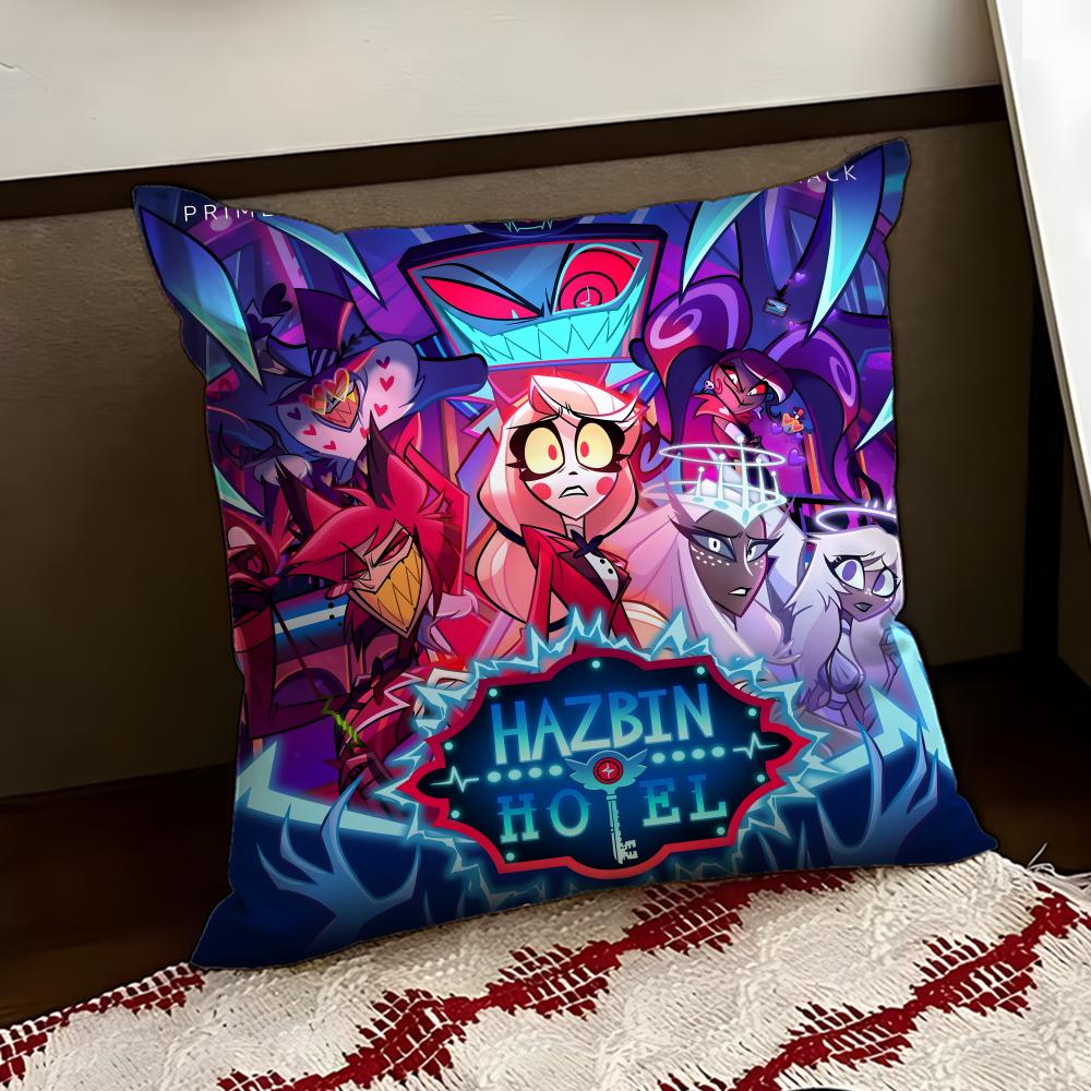 HHazbin HHotel Anime Cushion Cover Reversible Soft Durable Pillow Cover Home Car MultiScene Use for Daily Comfort