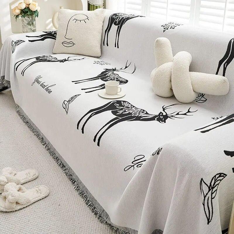 Anti Slip Sofa Towel, Anti-Cat Scratch Cloth, Teddy Velvet, Waterproof, Multi-functional Sofa Cover, 4 Season