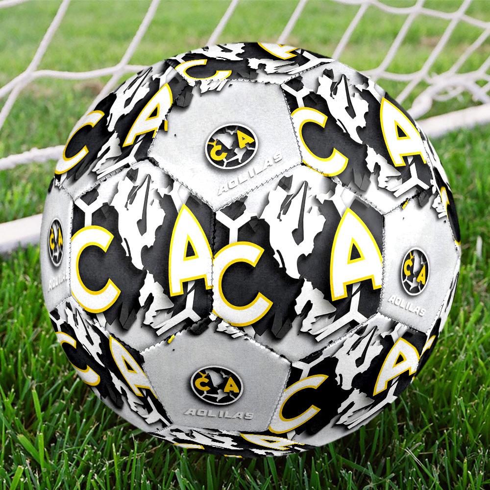 Club América Football Club Indoor Size 5 Soccer Ball Colorful Machine Stitched PVC Competition Ready Durable High-Bounce
