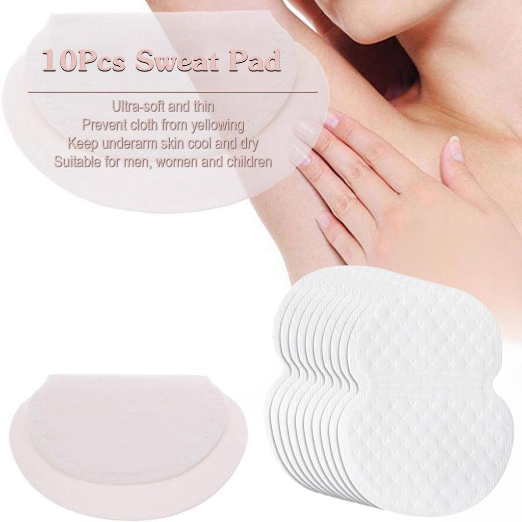 10PCS Invisible Underarm Sweat Absorbent Stickers Dress Clothing Care Antiperspirant Pads Lightweight Anti Sweat Stickers Summer