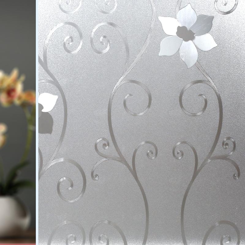 Window Film Privacy 3D Decorative Window Vinyl Static Cling Window Sticker Non-Adhesive Stained Removable Glass Window Decals