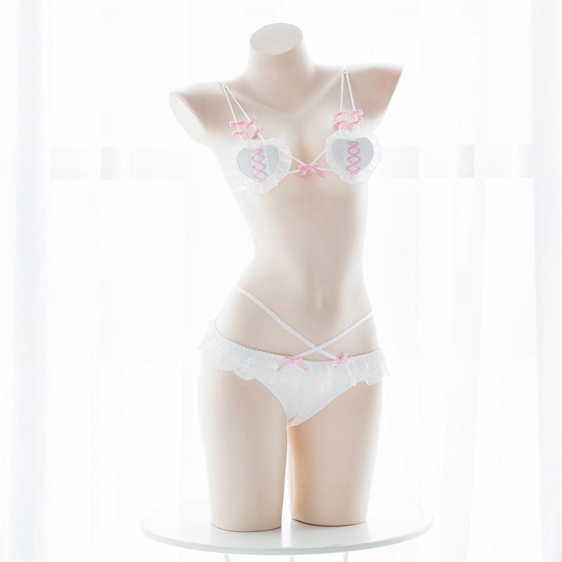 Cute Micro Bikini Sexy Anime Cosplay Lingerie Devil and Angel Lolita Bra and Panty Set Wholesale Women Underwear Exotic Apparel