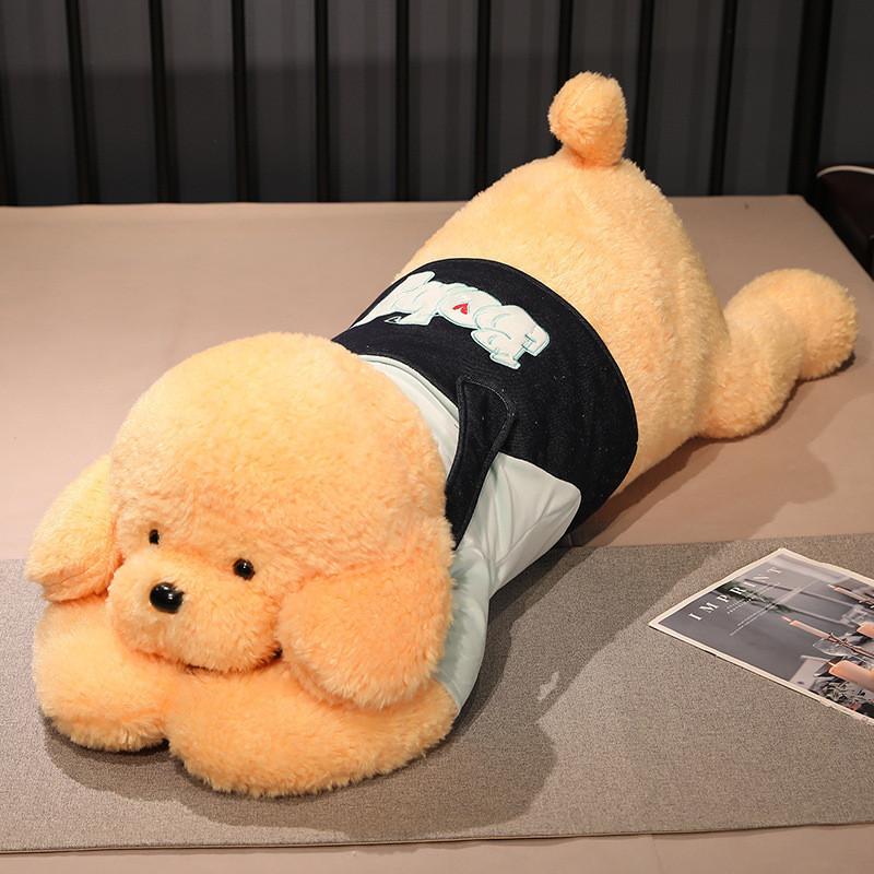 Suspenders Clothes Wear Dog Plush Toy Cartoon Stuffed Doll Decoration Kids Gift