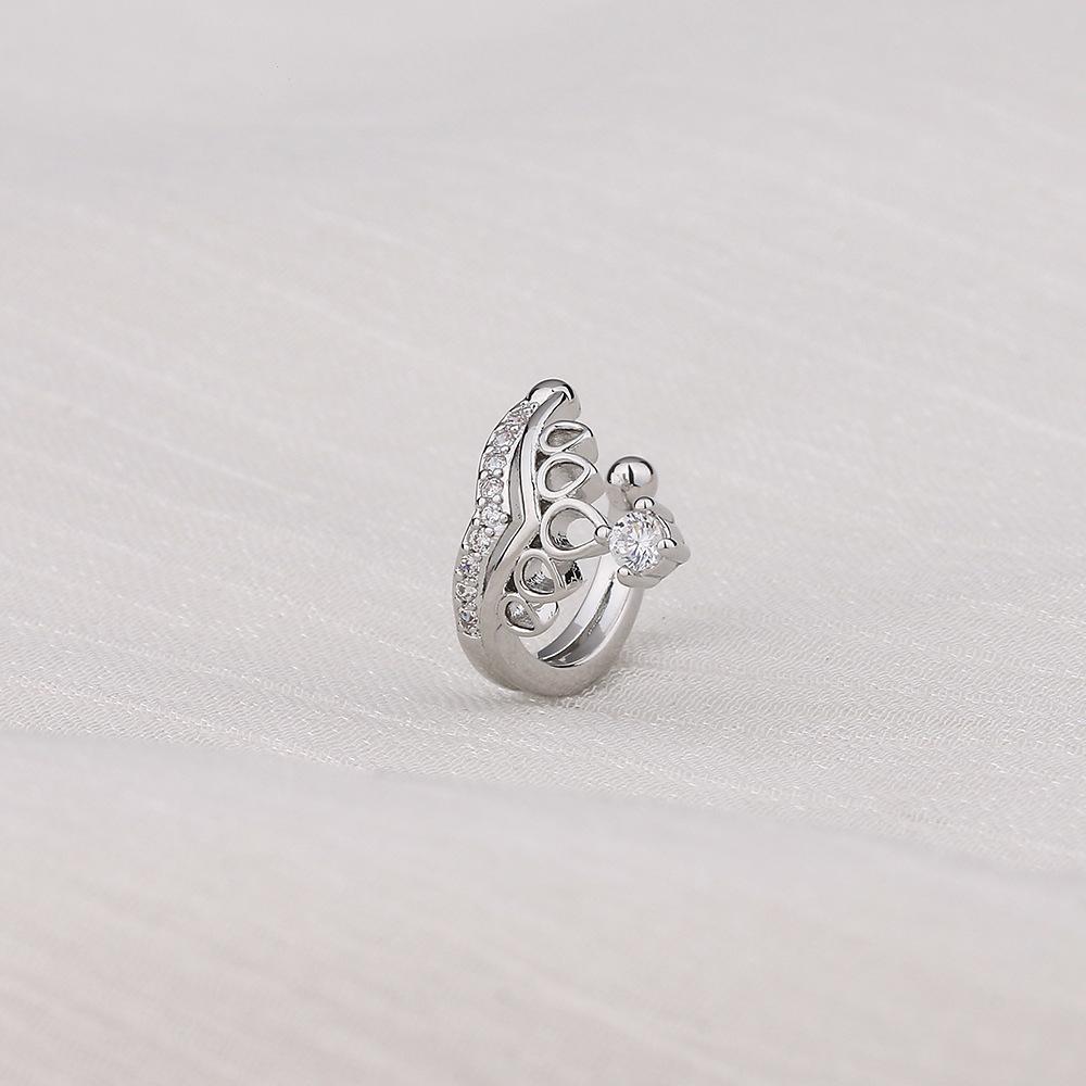 1pc Delicate Zircon Cute Clip Earrings for Women Female No Piercings Buckle Ear Cuff Fake Cartilage Ear Fashion Jewelry EF129