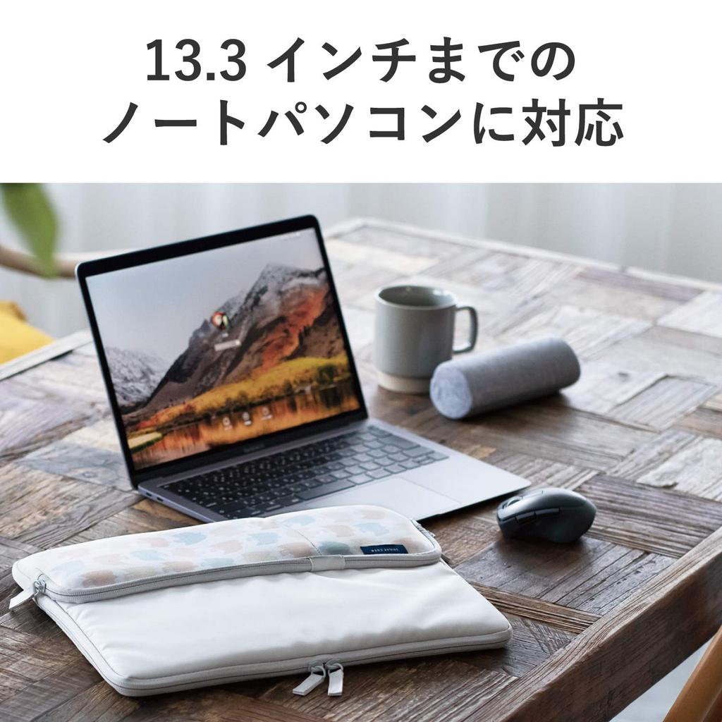 ELECOM PC Case Laptop Bag Inch Scandinavian Design Bird Light Gray 13.3 BM-IBPTP13T2