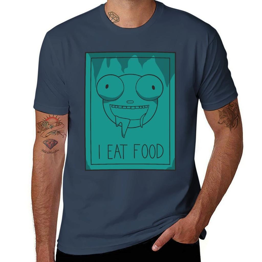 I Eat Food Tshirt Active Sports Short Sleeve Cotton Shirt