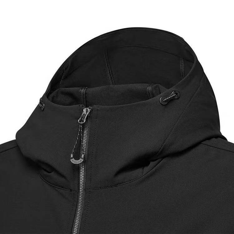 Skechers Jackets Men's Carbon Black/0018 Hooded (Non-detachable) Moderate Straight Fit P325M016-0018