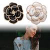Jewelry Accessories Camellia Elegant Pin Pearl Alloy Coat Brooch Rose Flower Brooch