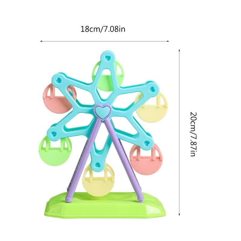 Parrots Feeding Toy Colorful Ferris Wheel Food Container Training Supplies Ferris Wheel Shape Toy Colorful Cups
