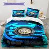 Name Custom INTER Pattern Bedding Set Quilt Cover Pillowcase Home Decor Gift (1 * Duvet Cover + 2 * Pillowcase, Without Core)
