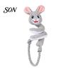 Engaging Toys to Reduce Anxiety Dog Tug Rope Toy, Cute Fox Rabbit Squeaky Chew Toy with Crinkle Paper, Comfortable Plush for Pets Pull Interactive