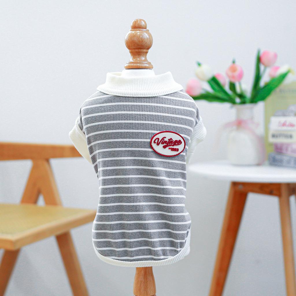 Directly from the Manufacturer/spot New Products, Pet Clothes Dog Cat Clothing Clothing Traction Small Vest - Black and White Strip