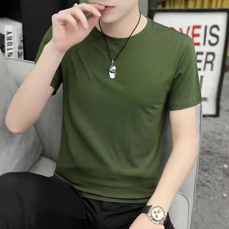 Men's Slim Fit Pure White Short Sleeve T-Shirt