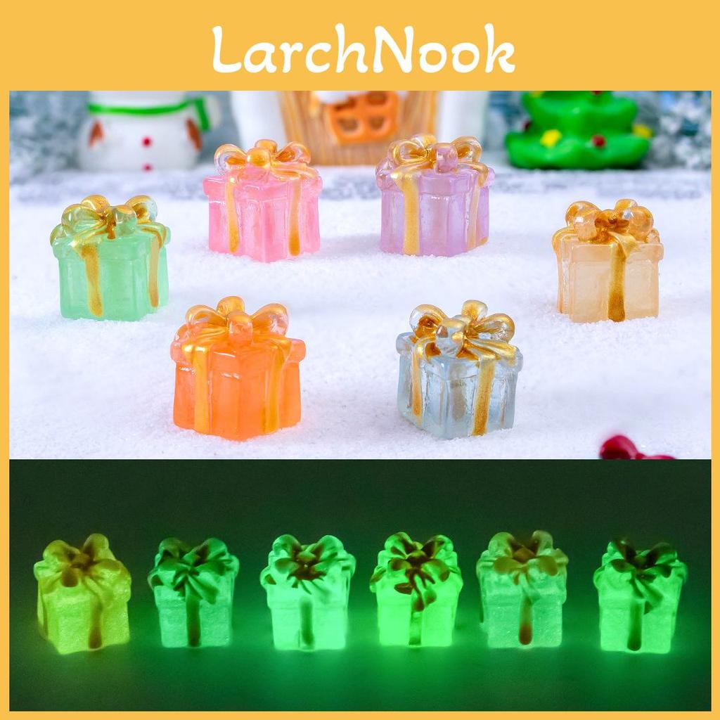 Leuchtendes Nachtlicht Geschenkbox Sechs Farben Harz Miniaturornament Kreative Weihnachtsdekoration