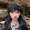 Korean Style Plaid Beret Hat Bow Women Octagonal Cap Cool Women Painter Hat  Outdoor