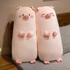 Pig Plush Body Pillow Long Huggable Stuffed Animal for Sleeping And Cuddling Soft Bed Cushion for Side Sleepers