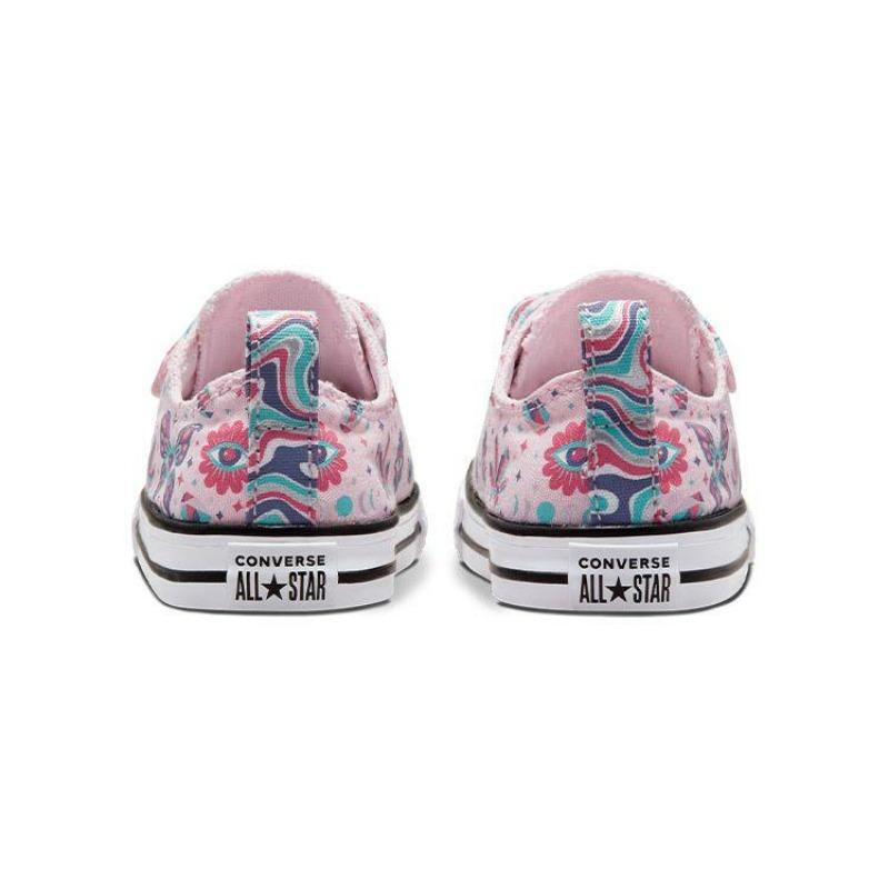 Converse All Star Series Toddler Low Walking Shoes Canvas Vintage Fashion Wear-resistant Pink A01677C