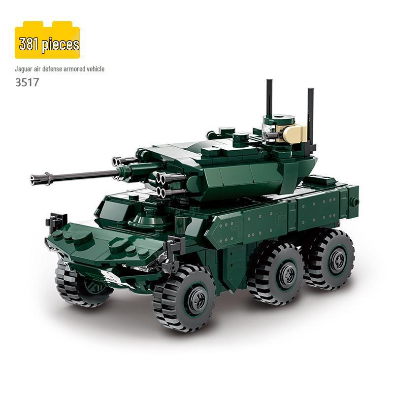 Military Series Tank Armored Vehicle Model Building Blocks for Kids – 61-Piece Toy Set