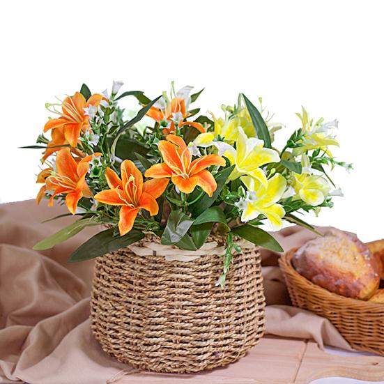 Simulation Flower Realistic Looking Fade-Resistant Faux Silk Cloth Centerpiece Dining Table Fake
