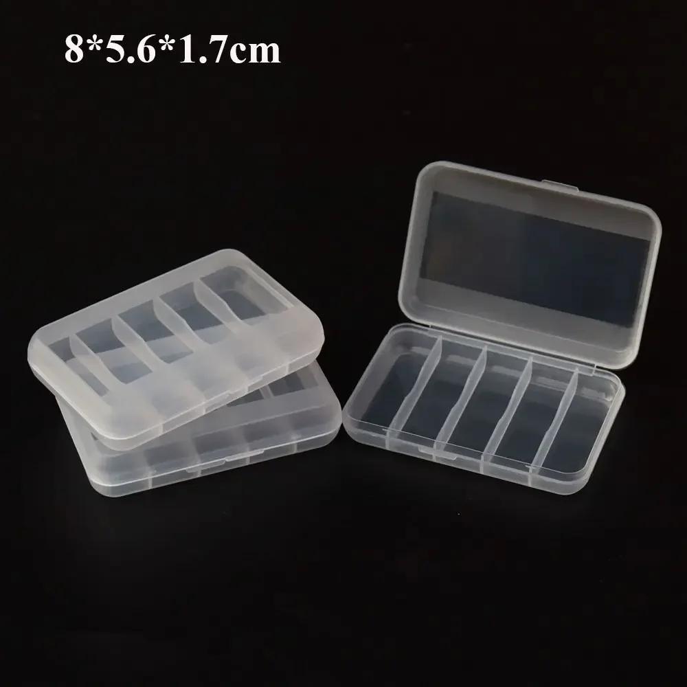Plastic Storage Box Portable Durable Transparent Small Items Case Square Jewelry Beads Container Power Tools Holder