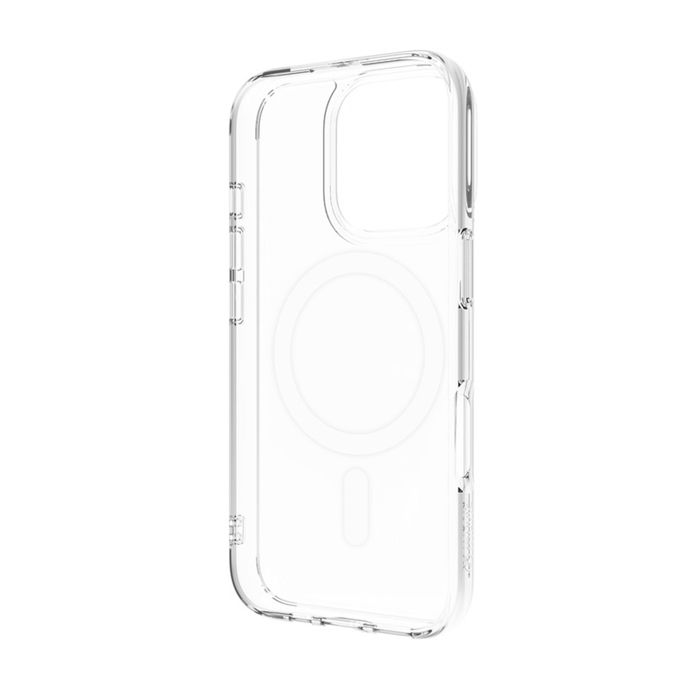 Hülle für iPhone 16 Pro - MUVIT - Transparent - Verstärkte Ecken - Stoßfest - MagSafe-kompatibel