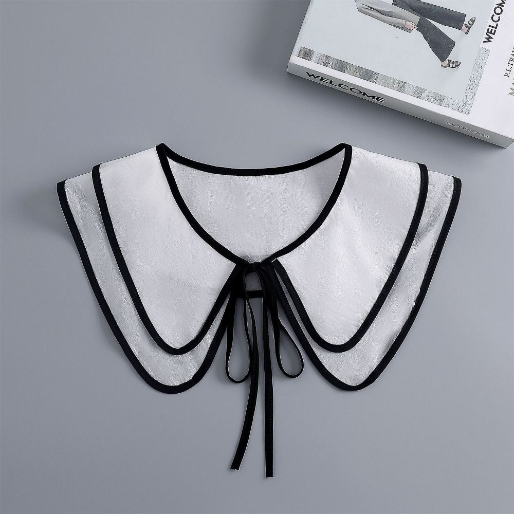 

Двойной слой ложный воротник съемный шаль вырез ложный воротник для женщин/девочек