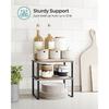 Cabinet Organizer Shelf Set of 4 Kitchen Counter Shelves Kitchen Storage Spice Rack Stackable Expandable Metal and Engineered W