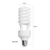 Spiral Fluorescent Light Bulb 45W 5500K Daylight E27 Socket Energy Saving for Studio Photography Video Lighting 220V
