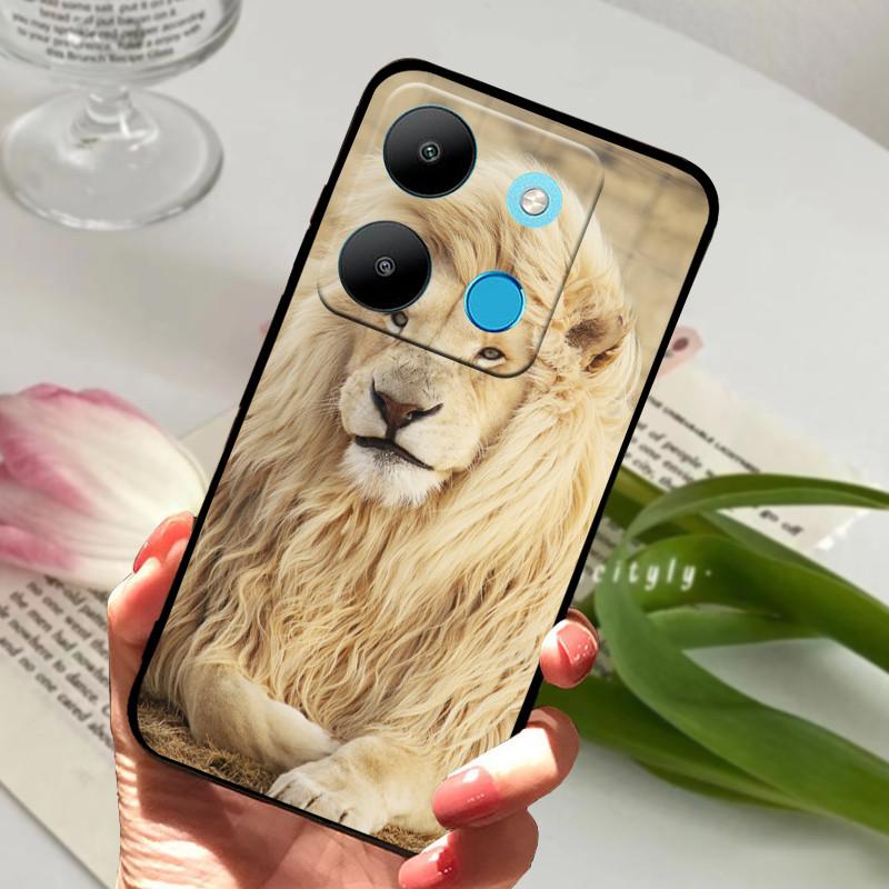 For Infinix Smart 7 Case Luxury Silicone TPU Soft Phone Black Cover Cases For Infinix Smart7 X6515 Funda Protector Coque Capa