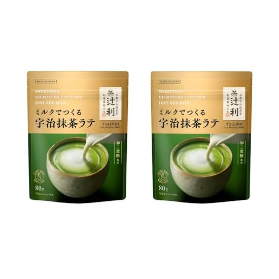 Tsujiri Uji Matcha Latte Made with Milk 80g ×2 Packs