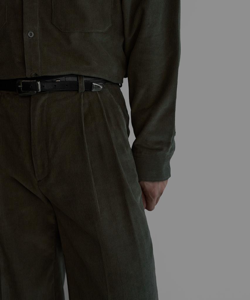 Baulopeulodeogteu Corduroy Setup Pants [Khaki]