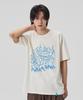 ASTRAL PROJECTION [Physical Travel] Cotton Loose Fit Short Sleeve T-Shirt_Buttermilk