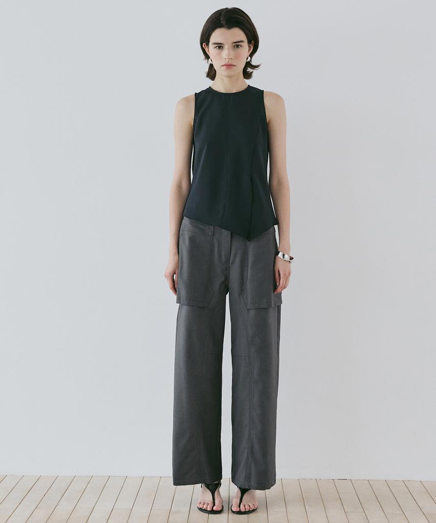 Baillie Layered Flap Pants (Charcoal)