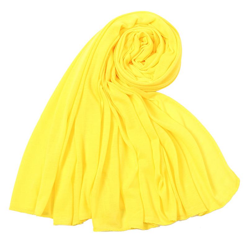 Varm muslimsk mote kvinne myk hijab skjerf sjal vanlig bomullsjersey skjerf turban kvinner lange sjal hodeinnpakning pannebånd abaya