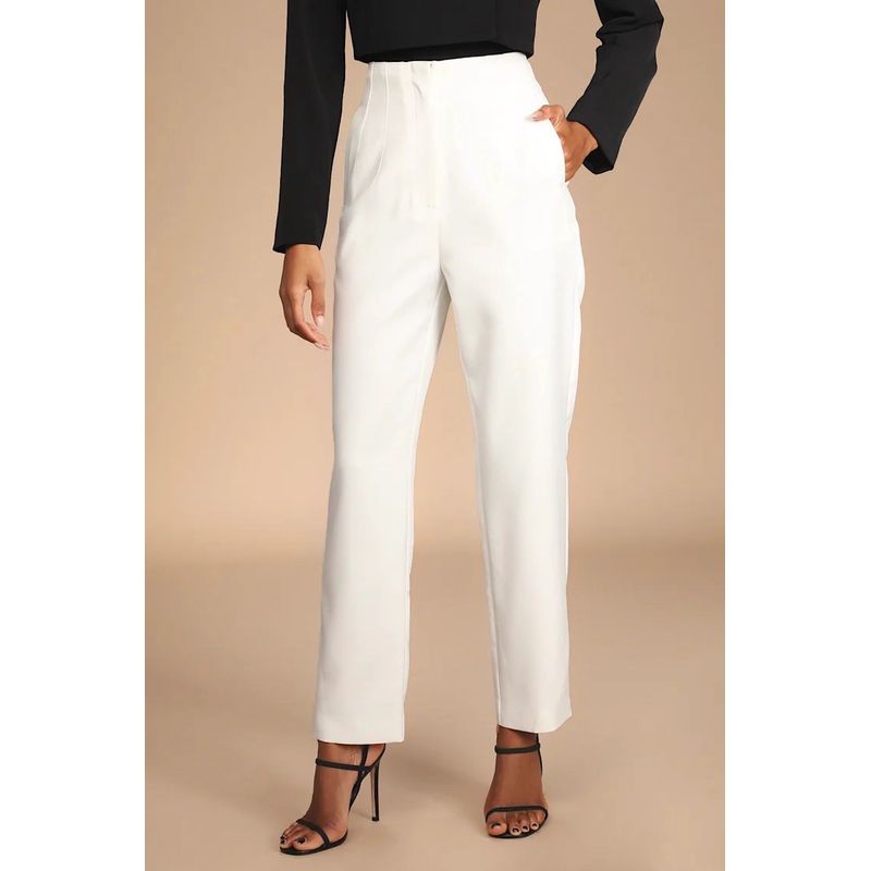 Foreign Trade Order Lu High-Quality Texture High Waist Belly Holding Heavy Drape Hip-Type Show Small Wide-Leg Pants Commuter Suit Pants
